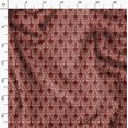 thumbnail image 3 of Soimoi Red Silk Fabric Palmette Damask Decor Fabric Printed Yard 42 Inch Wide, 3 of 6