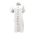 thumbnail image 2 of Gspmoly Robe d'Été, Robe à Manches Longues à Col en V Style Imprimé pour Dames, Robes Formelles pour Femmes Offres Prime, 2 of 5