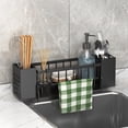 thumbnail image 1 of Étagère de Rangement Multifonctionnelle pour la Cuisine - Organisateur D'Éponges et de Torchons à Poser sur le Plan de Travail - Étagère en Plastique Durable À, Noir, JKODE, 1 of 8