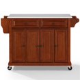 thumbnail image 3 of Crosley Furniture Wood Granite Top Kitchen Cart in Cherry/Gray, 3 of 12