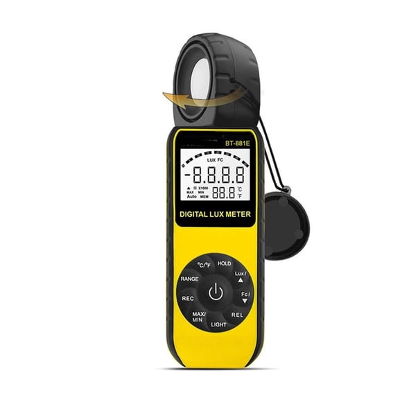 Digital Illuminance Meter 881E High-precision Light Meter Illuminance Brightness Test Light Meter Photometer 300,000 Lux ,Easy to Carry