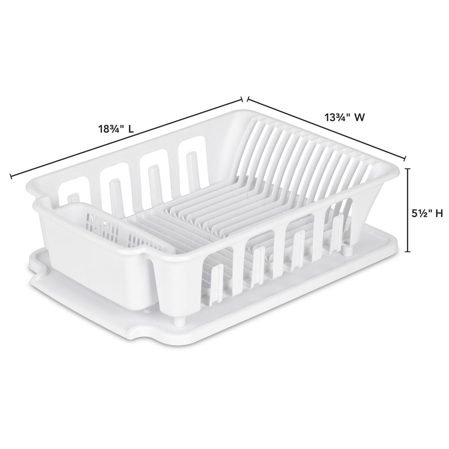 Sterilite 2 Piece Sink Set - White