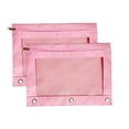 thumbnail image 2 of Dvruxg 2 Pcs Trousse à Crayons, Trousse à Crayons Trois Trous Fermeture Éclair Simple Sac de Rangement Transparent en PVC, Grande Capacité Trousse à Crayons avec Fermeture Éclair Classeur Transparent, 2 of 5