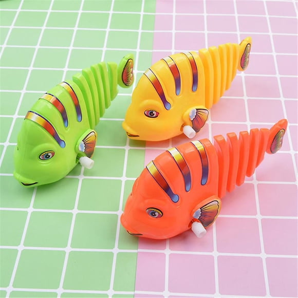 Clockwork Swinging Cartoon Fish Toys, Funny Swaying Wind Up Fish Toys, Interactive Bathtub Toys For Baby Kids, 3/6pcs