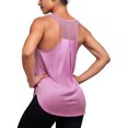 thumbnail image 2 of WTXUE Tank Tops Sleeveless, Scoop Neck Mesh Tank Top Women Racerback Tops Tank Workout Running Shirts Racerback Yoga Patchwork, Activewear for Women Pink/Patchwork S, 2 of 7