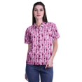 thumbnail image 1 of Moomaya Chemise à Manches Mi-Longues Imprimée pour Femmes, Col Boutonné, Haut Décontracté, 1 of 5