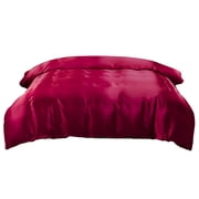 Luxurious Silk-like Duvet Cover with Zipper Closure, Soft and Hypoallergenic Bedding, Easy to Care and Machine Washable, Wrinkle and Fade Resistant, Hotel Quality Feel for Home Use, Perfect Gift Idea