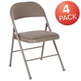thumbnail image 4 of 4 Pk. HERCULES Series Double Braced Gray Vinyl Folding Chair, 4 of 9