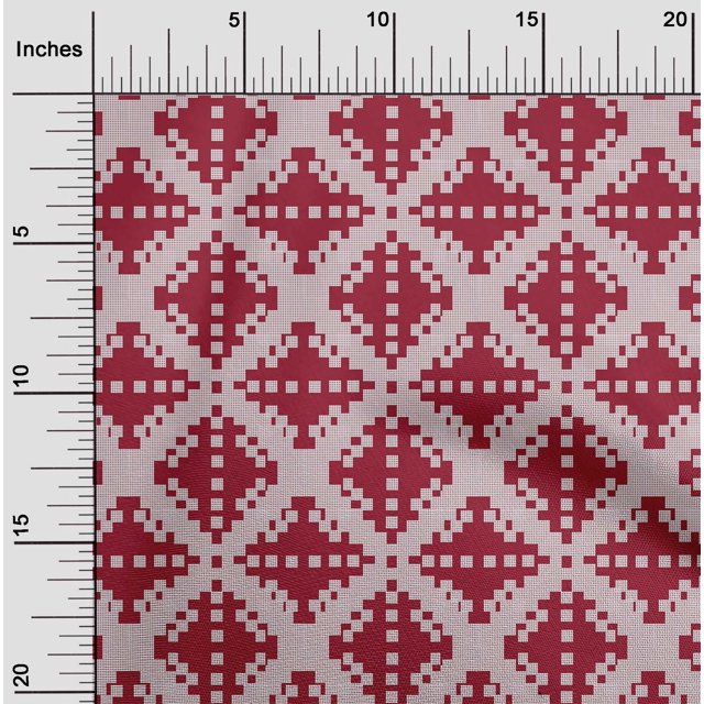 oneOone Georgette Viscose Fabric Check Kasuri Print Sewing Fabric BTY 42 Inch Wide