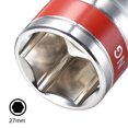 thumbnail image 4 of Unique Bargains 1/2-Inch Drive by 27mm Shallow Socket w Red Band, Cr-V, 6-Point, Metric, 4 of 4