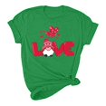 thumbnail image 4 of Pisexur Valentines Day T-shirt Top T-shirt à Manches Courtes Imprimé Amour de la Saint-Valentin pour Femmes Haut à Manches Courtes Col Rond Haut/chemise, 4 of 5