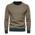 thumbnail image 1 of XZNGL Chandail à Enfiler pour Hommes Chandail à Col Rond pour Hommes Chandails Doux et Décontractés pour Hommes Chandails Classiques à Enfiler avec Bord Côtelé Chandail pour Hommes Décontracté, 1 of 4