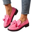 thumbnail image 1 of Commforr Mocassins Roses, Mocassins et Chaussures à Enfiler pour Femmes, Mocassins Mignons à Nœud pour Femmes, Chaussures à Enfiler Décontractées et Confortables pour le Bureau et la Marche, Bout Rond Épais, Mocassin Habillé pour Usage Quotidien, Rose, 8.5, 1 of 9