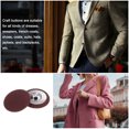 thumbnail image 5 of Unique Bargains 20pcs 34L Fabric Cloth Covered Button 21mm Round Metal Shank Sewing Buttons for Suits Dress Blouses, Caramel, 5 of 5