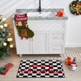 thumbnail image 4 of Douceur Christmas Checkered Bathroom Rugs, Cute Black Bath Mat, Christmas Bathroom D cor Non Slip Bath Rugs, Soft and Absorbent Washable Bath Rugs for Bathroom 32"X20", 4 of 7