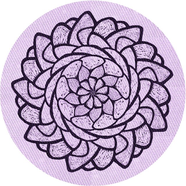 Ahgly Company Tapis d'Intérieur Ronds Lavables à la Machine, Style Transitionnel, Fleur Violette Violette, Tapis de Zone, 8 Pieds Rond