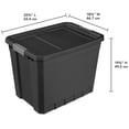 thumbnail image 2 of Sterilite 27 Gal Rugged Industrial Stackable Storage Tote with Lid, 16 Pack, 2 of 11