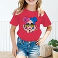 thumbnail image 2 of TZEWGL T-Shirts pour Enfants Impression Graphique Col Rond Manches Courtes Vêtements pour Filles Garçons Taille 13-14T, 2 of 5