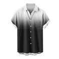 thumbnail image 1 of fatyb Button down Shirts for Men Short Sleeve Lightweight Beach Shirts Summer Gradient Collar Blouses, 1 of 4