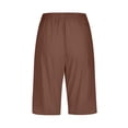 thumbnail image 5 of Timegard Womens Plus Size Shorts Elastic Waisted Drawstring Lightweight Casual Knee Length Shorts with Pockets, 5 of 5