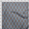 thumbnail image 3 of oneOone Cotton Poplin Fabric Diamond & Swirl Ikat Printed Craft Fabric BTY 56 Inch Wide, 3 of 4