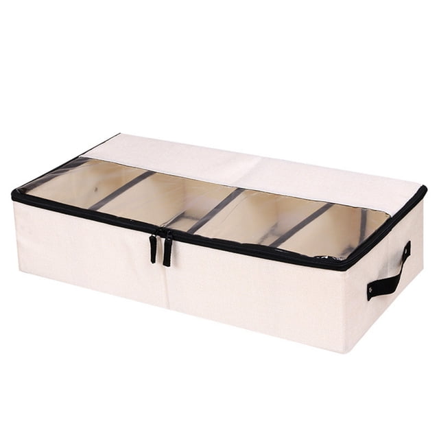 Boîte de Rangement Pliable pour Chaussures Sac de Rangement en Tissu Épais Transparent HU1067
