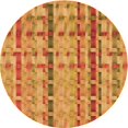 thumbnail image 1 of Ahgly Company Tapis d'Intérieur Ronds Transitionnels Lavables à la Machine Orange Rouge Orange, 3 Pieds Rond, 1 of 7
