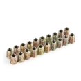 thumbnail image 2 of Noref 20Pcs M8 Zinc Alloy Hex Drive Head Furniture Nuts Threaded For Wood Insert, 2 of 8