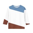 thumbnail image 3 of MeetoTime T-Shirt à Manches 3/4 Rayé Imprimé pour Enfants Col Rond Décontracté Ample Blouses pour Garçons Filles 3-12 Ans, 3 of 4
