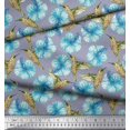 thumbnail image 3 of Soimoi Poly Georgette Fabric Hummingbird & Floral Print Fabric by the Yard 52 Inch Wide, 3 of 3