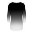 thumbnail image 3 of Birdeem Blouse pour Femmes Col Rond Manches 3/4 Boutonnée, 3 of 9