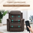 thumbnail image 4 of HOMCOM Fauteuil Inclinable Manuel avec 8 Massages par Vibration, Poches Latérales, Brun, 4 of 10