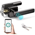 thumbnail image 1 of Serrure de Porte à Empreinte Digitale par AppLoki / Pêne Dormant à Clavier Tactile avec Poignée Réversible / Serrure de Porte Sans Clé avec Bluetooth / Serrure Intelligente Biométrique pour Maison Chambre Appartement, 1 of 9