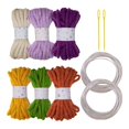 thumbnail image 1 of HILABEE 6 Pieces Knitted Yarn Handcrafting 5M Colorful Cushion Home Decor Craft Yarn H, 1 of 9
