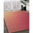 thumbnail image 3 of Ahgly Company Tapis d'Intérieur Lavables en Machine, Carrés Transitionnels Rouge Cramoisi, Carrés de 7', 3 of 7