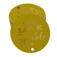 thumbnail image 1 of Inkdotpot Pack Of 50 Let Love Sparkle Wedding Favor Paper Tags Craft Real Gold Foil Hang Tags, 1 of 6