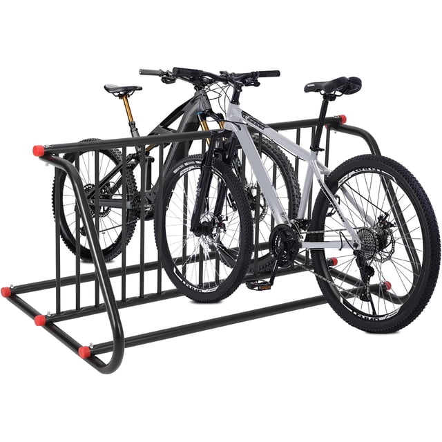 Ourlova Double Side Commercial Grid Bike Rack for 10 Bikes, Heavy Duty Metal Floor Stand for Parking