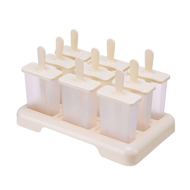 Dvkptbk Ice Cube Mold 9Pcs Popsicle DIY Ice Cream Popsicles Ice Cream Ice Cream Tray Kitchen Gadgets