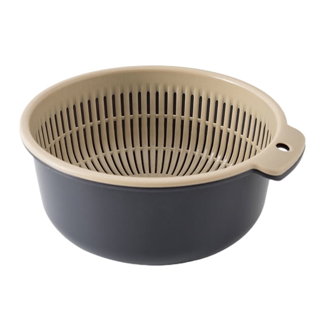 Fruit Basket for Kitchen Sieves Sink Strainer Kitchen Double Drainage Basket Fruit Vegetable Washing Strainer Multi-Purpose Washing Storage Basket Kitchen Cleaning Accessories Kitchen Sink Strainer