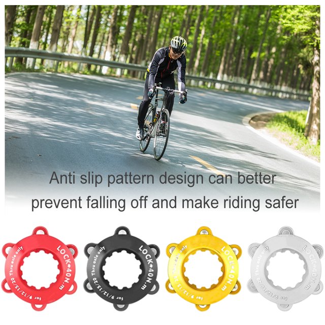 Becaristey 1 Set Center Locks Disc Brake Rotors Adapter Sturdy Replacing Repairing Bike Bolts Compatible for Locking Gold 1Set