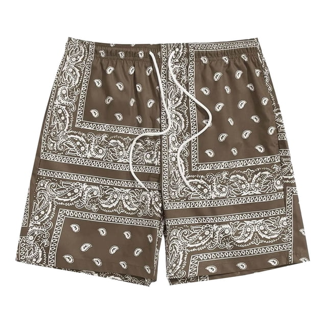 Men's Board Shorts Boho Paisley Pattern with Waist for Summer Beach Ready Men’s Swimwear
