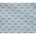 thumbnail image 4 of oneOone Cotton Flex Light Grayish Blue Fabric Rabbit Animal Dress Material Fabric Print Fabric By The Yard 40 Inch Wide, 4 of 4