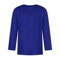 thumbnail image 2 of Hiiyo Men's Plus Size T-Shirt Comfortable Solid Color 3/4 Sleeve T Shirt, Blue, 2 of 6