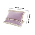 thumbnail image 3 of Crystal Velvet Winter Pillowcase Solid Color Lace Pillowcase, 3 of 9