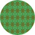 thumbnail image 1 of Ahgly Company Tapis d'Intérieur Ronds Transitionnels Vert Lime Lavables à la Machine, 4 Pieds Rond, 1 of 7