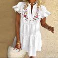 thumbnail image 3 of EQWLJWE Robes pour Femmes Robes pour Femmes 2023 Mode Féminine Été Floral Décontracté Ample Imprimé Couleur Débardeur Jupe Robe, 3 of 8
