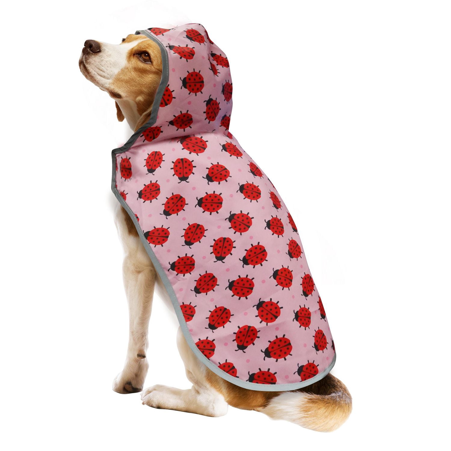 Fetchwear Dog Clothes: Ladybug Raincoat, Size XS-XL