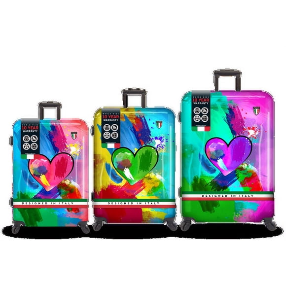 TUCCI Italy Emotion Art IN LOVE II 3 PC Set (20", 24", 28") Luggage Suitcase