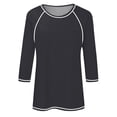 thumbnail image 5 of JIRNDf Chemises pour Femmes Hauts d'Été Tendance Manches Longues Col Rond Drôle Squelette Imprimé Coupe Ajustée T-Shirt Tunique T-Shirt pour Femmes Blouse Décontractée Gris P, 5 of 5