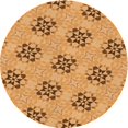 thumbnail image 1 of Ahgly Company Tapis Rond Lavable en Machine Intérieur Transitionnel Orange, 7 Pieds Rond, 1 of 7